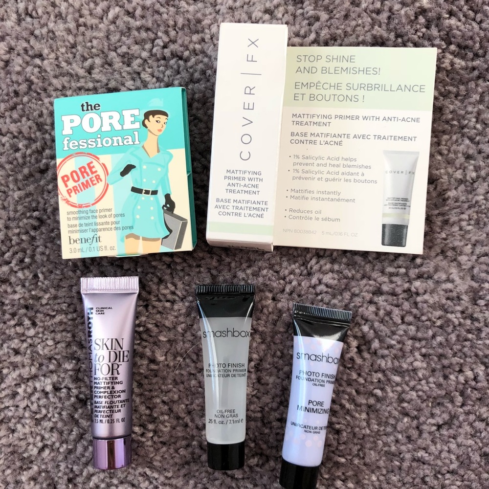 High end primer set benefit smashbox cover fx